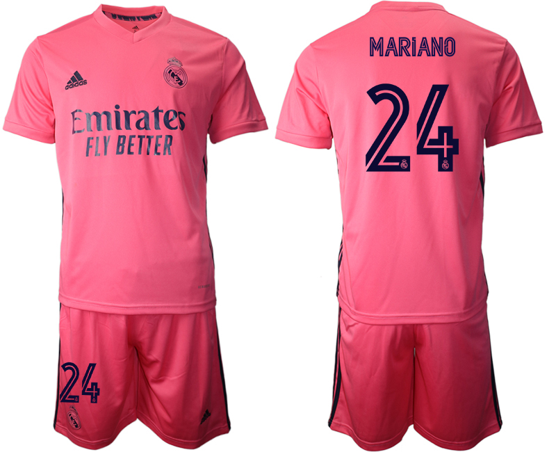 Men 2020-2021 club Real Madrid away #24 pink Soccer Jerseys